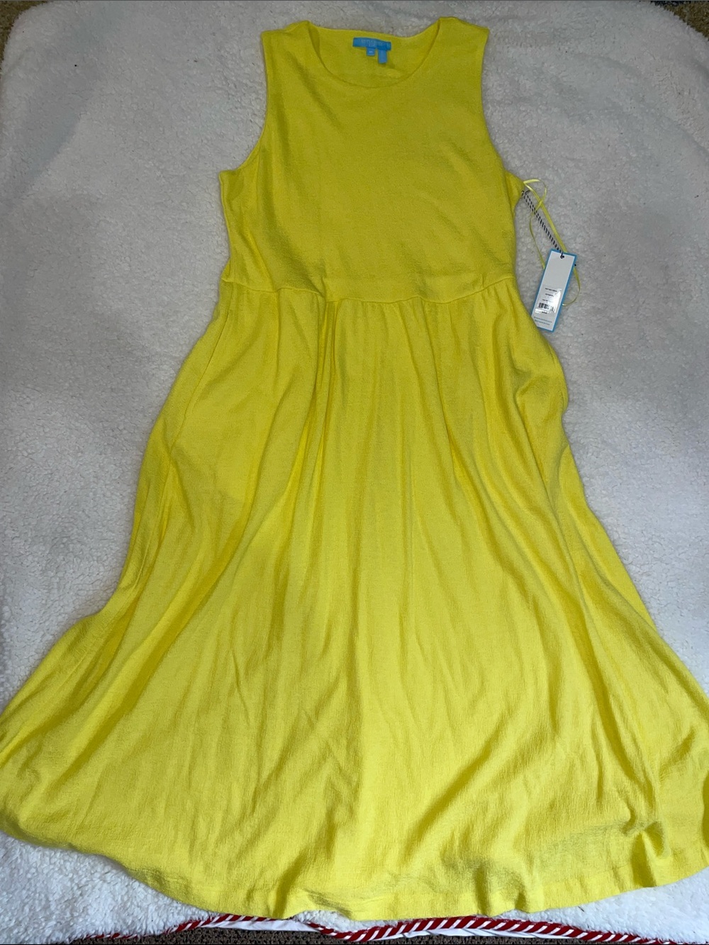 Yellow Sleeveless Fit & Flare Dress
